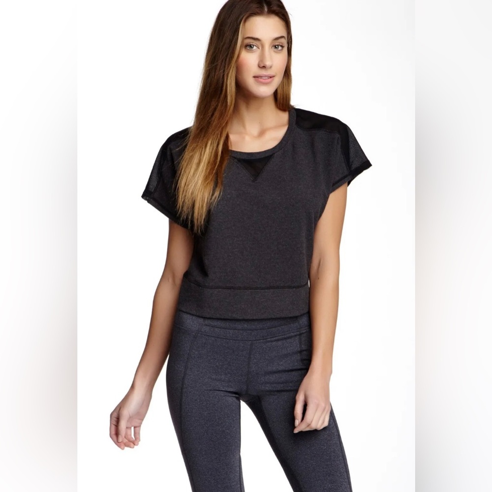 LUCY Sun Salute Mesh Cropped Pullover
